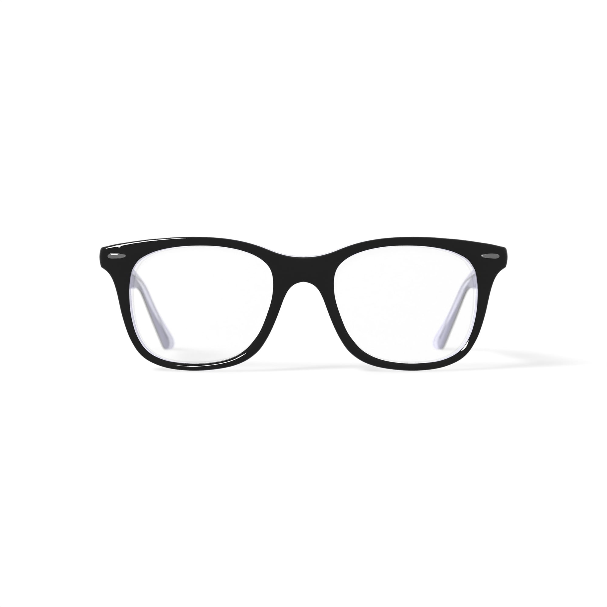 Walmart Women's FM13037 Square Prescription Eyeglasses with Case, Black/Crystal