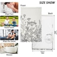 thumbnail image 2 of SKYSONIC Black White Flowers Hand Towels Set of 2 Soft Absorbent Towel Hand Cloth, Cotton Fingertip Bath Towels for Home, Bathroom Hotel, Gym and Spa 28 X 16 in, 2 of 7