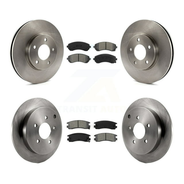 Transit Auto Front Rear Disc Brake Rotors and Semi-Metallic Pads Kit for Car Buick Rendezvous Pontiac Montana Chevrolet Venture Aztek Oldsmobile Silhouette K8S-102999