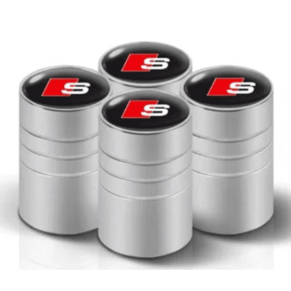 4pcs Car Sline S-LineTire Valve Caps Tyre Valve Stem Cover Air Dust Wheel Rim Cap For Audi