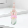 thumbnail image 4 of nvzhuang Easter Gnome Plush Toy Adorable 3D Floral/Bunny Ear Decor Plaid Dwarf Doll Decorations for Party Home Office, 4 of 9
