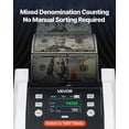 thumbnail image 2 of VEVOR Money Counter Machine, 1200 Notes/Minute, Cash Counter with Value Count, UV/MG/IR/DD/DBL/HLF/CHN Counterfeit Detection, TFT Display, Money Counting Machine Mixed Denomination for Dollar and Euro, 2 of 9