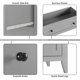 thumbnail image 4 of Cómoda Moderna Gris de 5 Cajones - Cajonera Alta con Amplio Espacio de Almacenamiento, Diseño Compacto y Herrajes Metálicos - Ideal para Dormitorio, Habitación Infantil o Entrada, 4 of 8