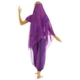 thumbnail image 3 of Doomiva Women Indian Dance Costume 4Pcs Belly Dance Outfits Halloween Carnival Performance Sets Purple One Size, 3 of 7