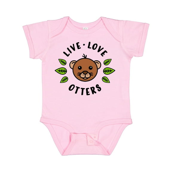 Inktastic Live Love Otters Boys or Girls Baby Bodysuit