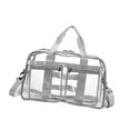 thumbnail image 5 of freneci Clear Tote Bag Lightweight Shoulder Bag for Travel Concert Beach Music Festival Light Gray, 5 of 8
