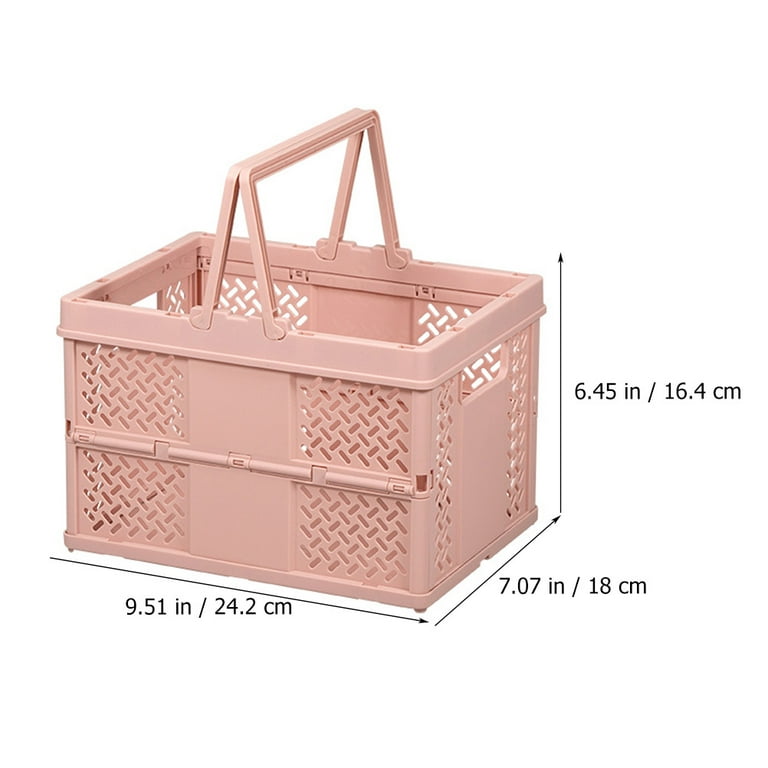 1-4pcs Plastic Small Basket With Handle Box Sundries Storage Box Portable  Shopping Basket Desk Makeup Organizers Storage Basket - Storage Baskets -  AliExpress