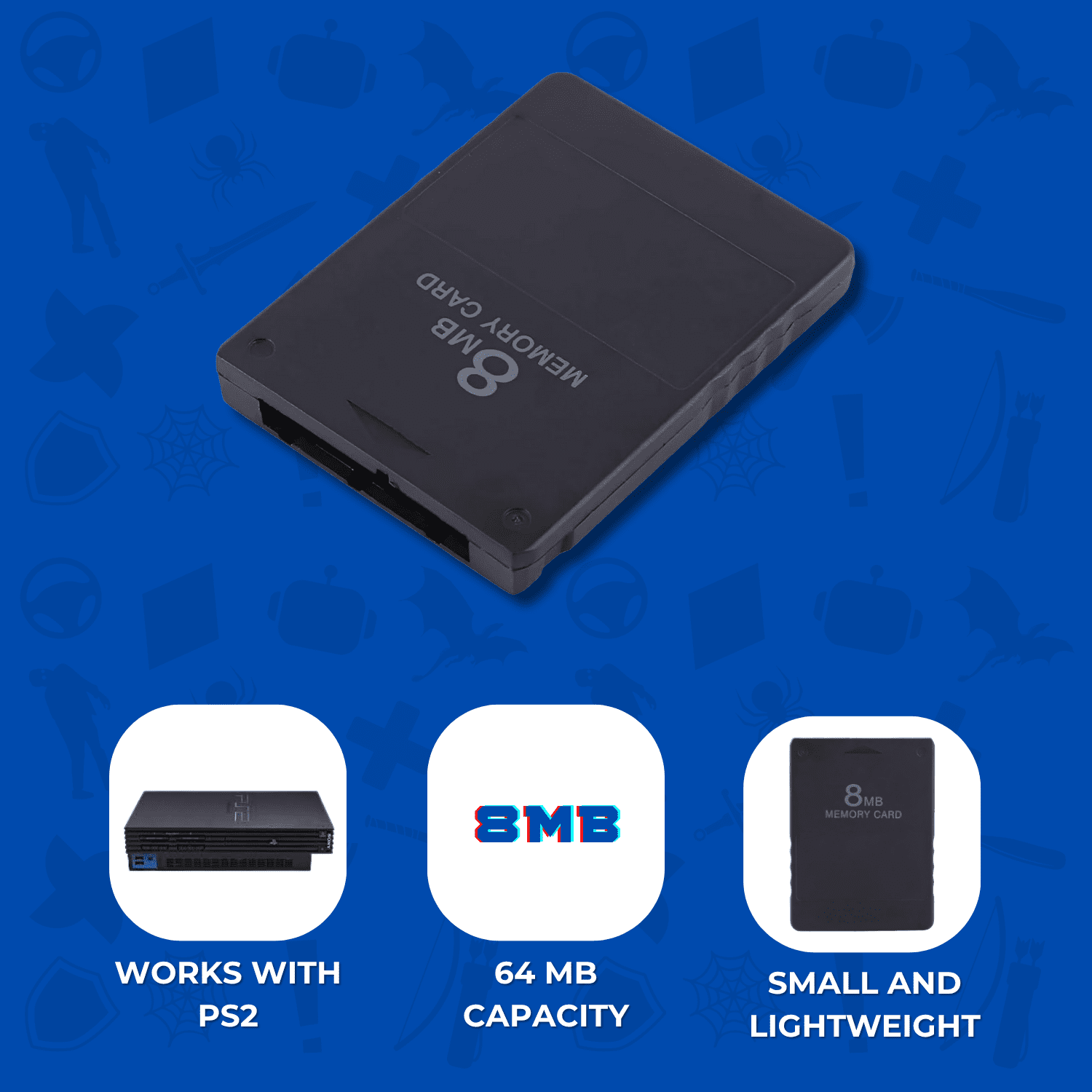 8MB Memory Card for PS2 - Walmart.com