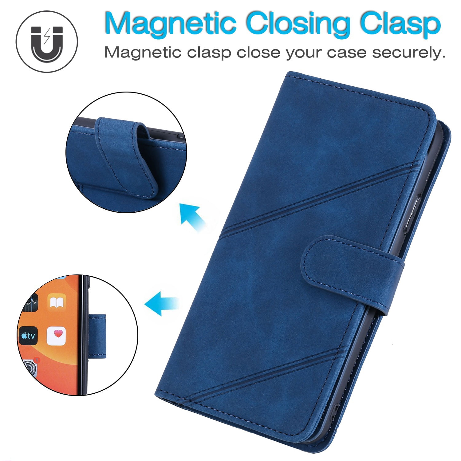 ETFAST Wallet Card Slot Flip Zipper Leather Phone Case For Samsung Galaxy S24 Ultra S24Plus S23 Ultra S23Plus S23FE S22 Ultra S21 Ultra S20 S10 S9 Leather Phone case