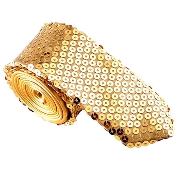 Glittering Sequined Necktie for Women Men Shimmering Neck Tie Night Club Party Necklace Tie Costume Neckwear for Stage