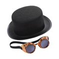 thumbnail image 3 of Steampunk Top Hat With Removable Goggles Punk Hat Steampunk Hat, 3 of 4