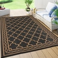 thumbnail image 4 of Garvee Outdoor Rug 10x20ft Waterproof for Patios, Reversible Plastic Straw Rug Camping Carpet Mats for RV, Picnic, Backyard, Deck, Balcony, Beach, Black and Brown, 4 of 6