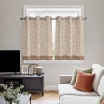 thumbnail image 4 of Pink Brown Floral Kitchen Curtains Window Panels, Spring Flowers Insulated Window Treatment Curtain, Grommet Curtains for Bedroom/Living Room/Bathroom, 2 Piece 42"Wx54"L, 4 of 8