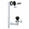 thumbnail image 3 of Matte Black 1-1/2" Bath Tub Drain Kit Plastic Tubular with Stainless Steel Tip-Toe Bath Tub Stopper, 3 of 10