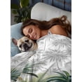 thumbnail image 3 of Summer Tropical Leaves Flat Sheet Only Twin Size, Soft Breathable Bed Top Sheets for Mattress, Green Botanical Palm Trees Luxury Bedding Flat Sheets for Home Hotel Bedroom Bed Protection, 3 of 9