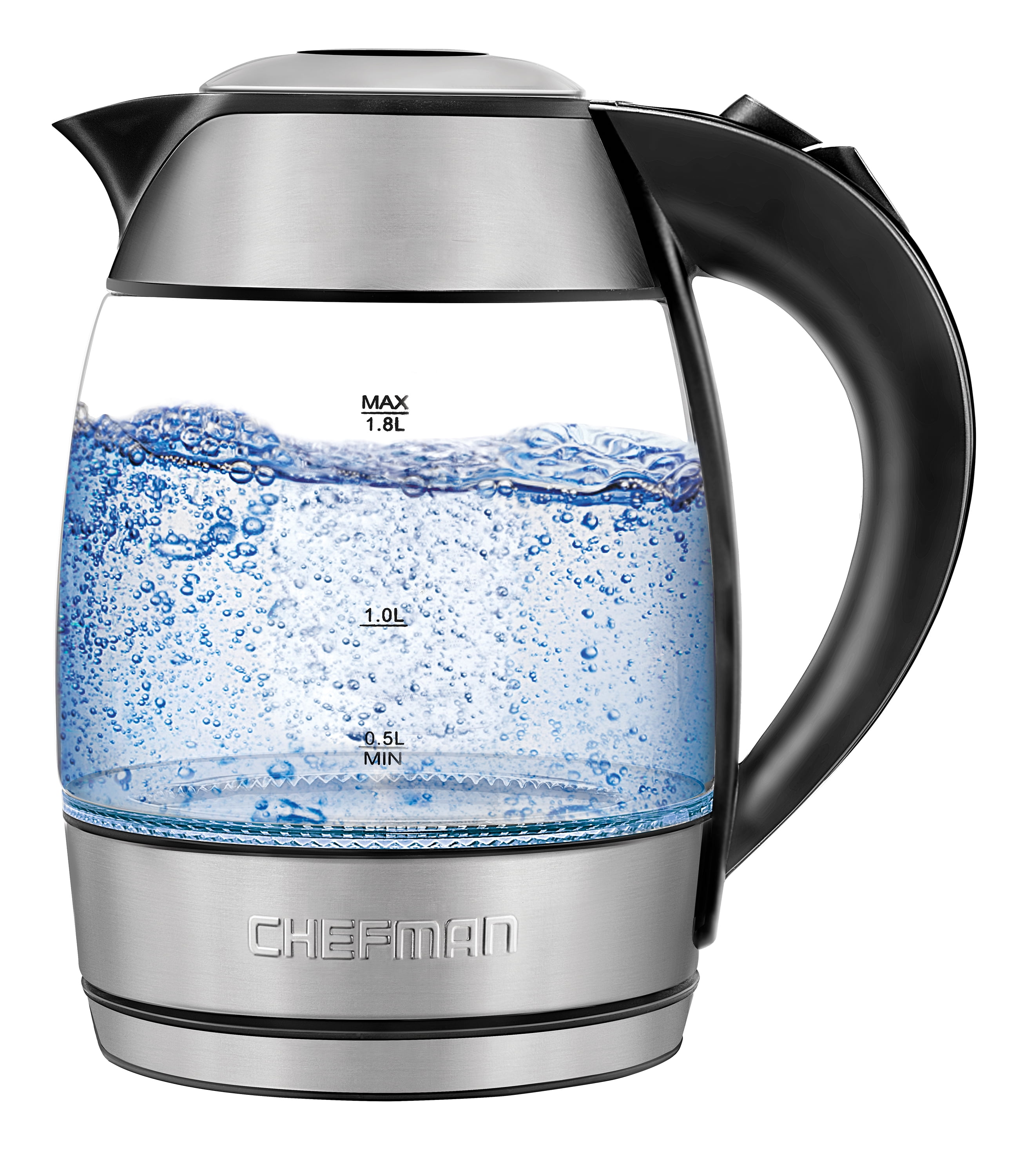 Chefman Electric Glass Kettle with Tea Infuser - Stainless Steel, 1.8 L -  Food 4 Less