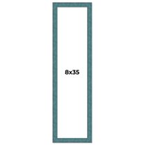 8x35 Frame Blue Rustic Barnwood Solid Wood Picture Frame Width 1.25 Inches | Interior Depth 0.5