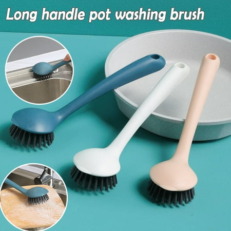 

Cleaning Brush Multifunctional Long Handle Hanging Pan Bowl Kitchen Sink Cleaning Brush For Kitchen