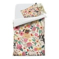 thumbnail image 2 of Dogs with Flowers Duvet Cover and Pillowcase Set for Single Bedding, Bedroom Accessories for Kids Teens, 2 of 5