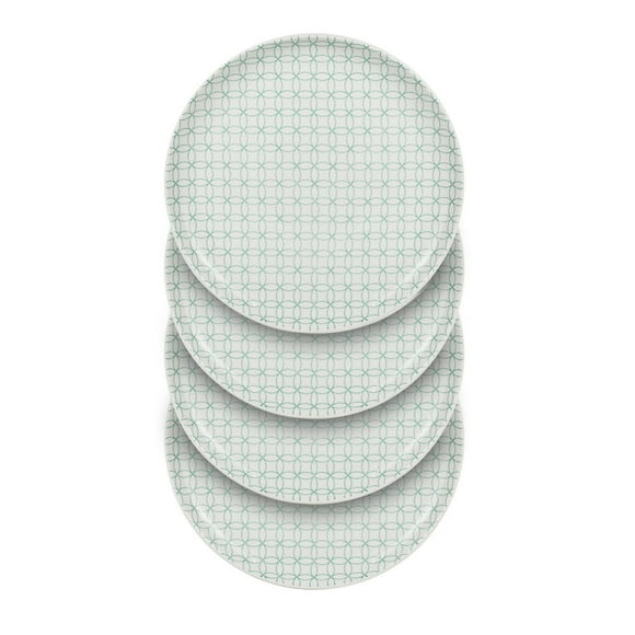 Mainstays Alessandra Mint 4-pack Stoneware Dinner Plate Set, 10.5"