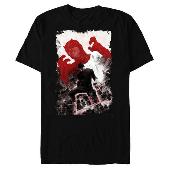 Marvel Daredevil and Kingpin - Short Sleeve Blended T-Shirt for Adults - Customized-Black