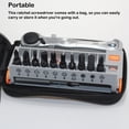 thumbnail image 4 of stanreset Ratchet Wrench Storage Bag Set Bike Car Motorcycle Detachable Ratcheting Screwdriver Bit Kit Repair Tool Handtool Type A, 4 of 6