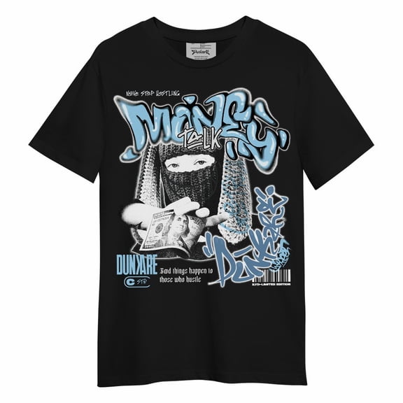 Dunkare Legend Blue 11s Shirt, Money Talk Rap Graphic Tees Men Y2K Tops Women Clothing