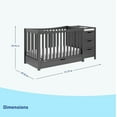 Graco Remi 4in1 Convertible Baby Crib and Changer, Gray