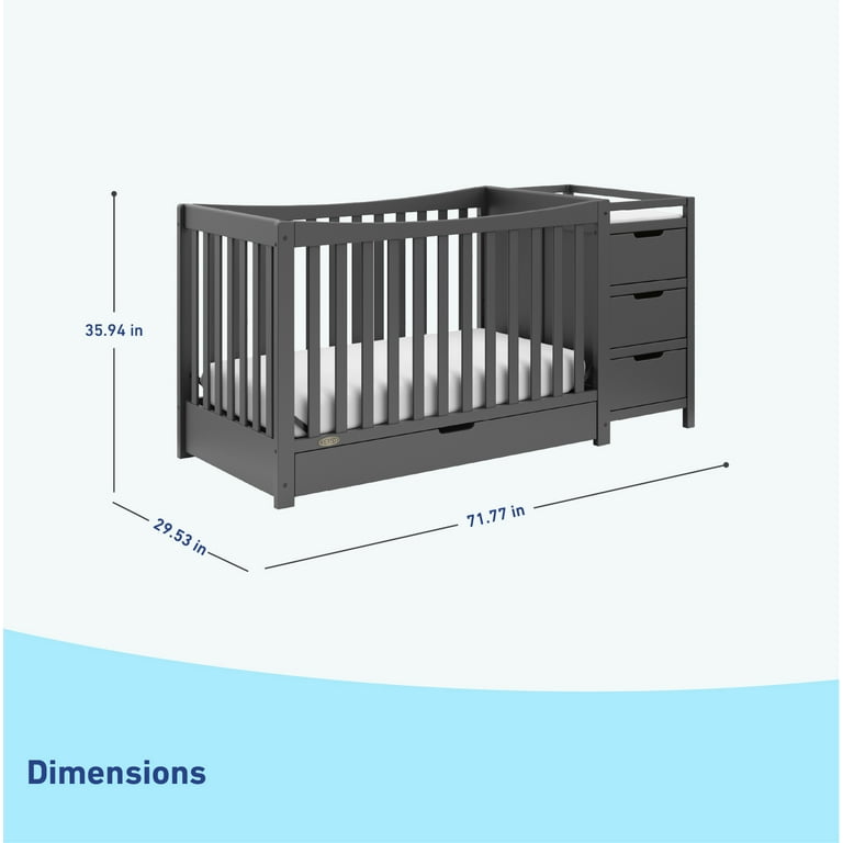 Graco crib dimensions online