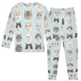 thumbnail image 2 of FORMRS Toddler Unisex Long Sleeve Top and Pants Pajama Set 2-Piece Sleepwear, Sizes 18M-8Y, Cute Cat Faces, 2 of 6