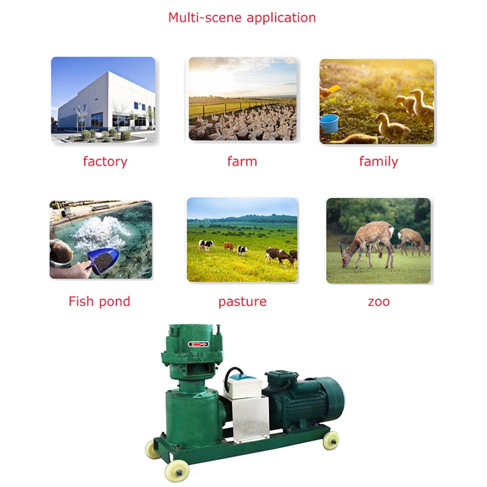 USED Feed Pellet Mill Machine Granulator 3 Rollers 2mm Plate Feed  Processing