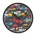 thumbnail image 2 of Dailycode Night Light Wall Clock Glow in The Dark 12 inch Battery Operated Silent Luminous Clocks, Abstract Sport Cars, 2 of 8