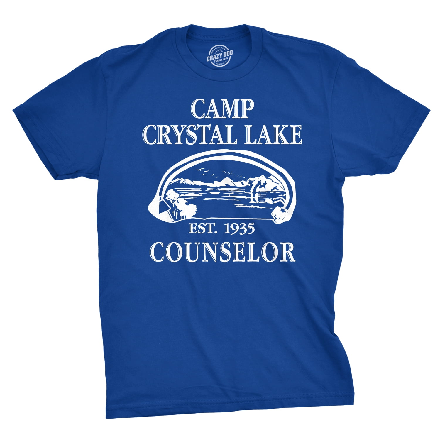 Camp Crystal Lake Counselor Horror Movie Vintage Graphic Tee Ringer T-Shirt 