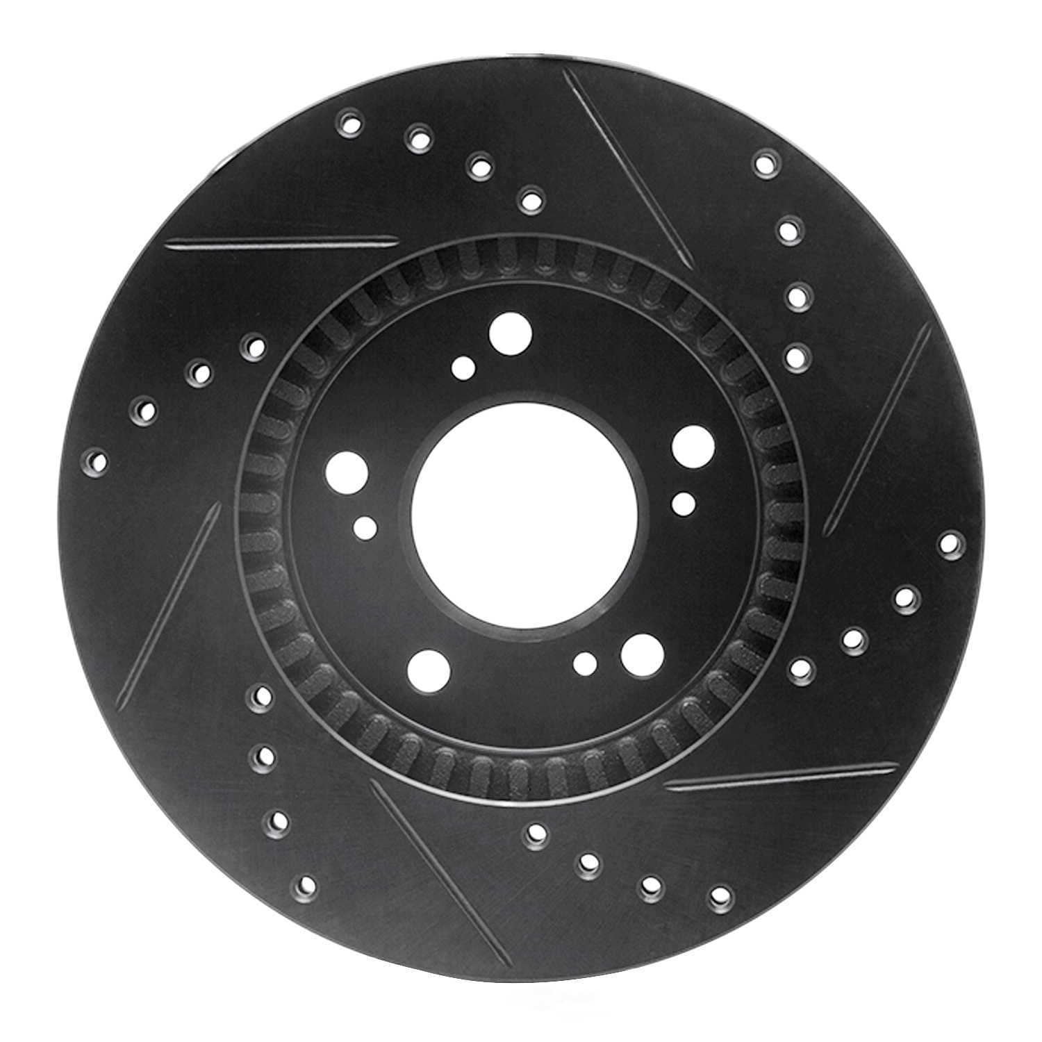 Dynamic Friction Company 633-59040L DFC Brake Rotor - Drilled And Slotted - Black
