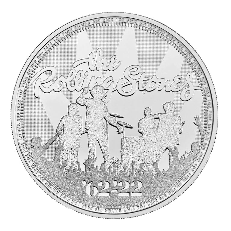 Rolling Stones Sixty 銀貨　1オンス 2022 Music Legends Series - Rolling Stones 1 oz .999 Fine Silver