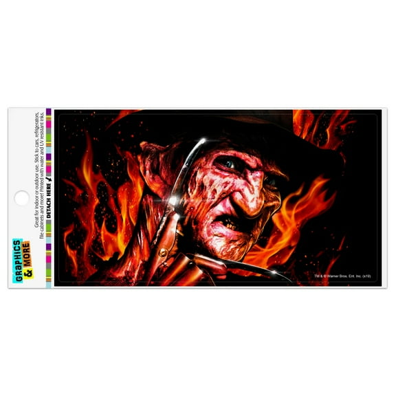 A Nightmare on Elm Street Freddy's Fire Automotive Car Refrigerator Locker Vinyl Magnet