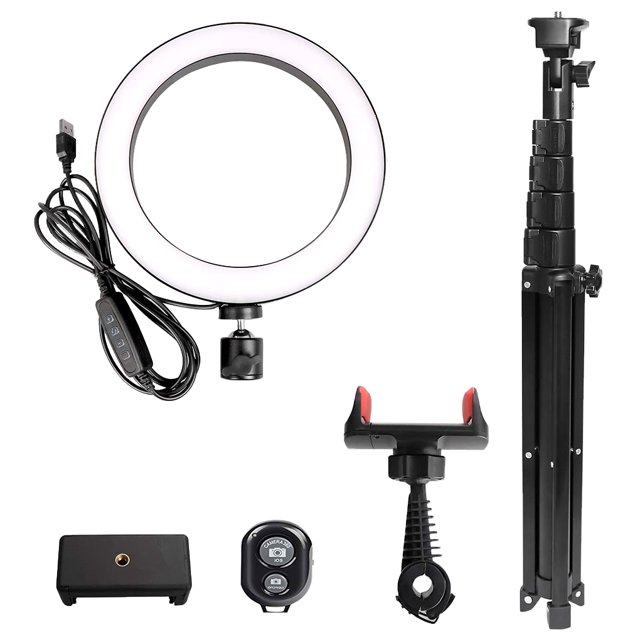 Anillo de luz Teléfono Selfie Soporte de luz LED Teléfono móvil Trípode Lámpara Soporte de cámara para teléfono inteligente Soporte Inevent EL001254-00B