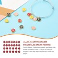 thumbnail image 3 of ZLight 26 Pcs Breloques Initiales Bijoux Pendentif Suspendu Fait Main Double Face Plat Rond Alliage Boucles d'Oreilles Rouge 1Ensemble, 3 of 6
