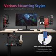 thumbnail image 4 of PEGZONE Modular Headphone and Controller Holder for Game, Clamp-on Pegboard, Rotatable Controller Stand with Cable Hooks, Gaming Accessory for Xbox PS5 PS4 Nintendo Switch, 3Pcs Pegboard, Red, 4 of 7