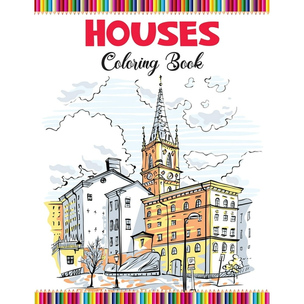 houses coloring book adult coloring book and house coloring books