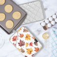 thumbnail image 5 of Yayeee Pot Holders Kitchen Heat Resistant with Pocket 7"x9.8" Cotton Oven Cooking Hot Pads, Gray Autumn Leaves, 5 of 7
