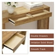 thumbnail image 5 of Elegant Natural Wood Grain Bar Table-50 Inches Long, a Practical Choice for Modern Homes.Wood Grain Texture Sticker,Equipped With Two Drawers.Serving As A Bar Table, 5 of 9