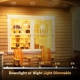 thumbnail image 6 of Black Pot Lights LED 3 Inch Black Recessed Lighting with Night Light, Dimmable & 5CCT Selectable Slim Downlight Soffit Lights, 6W, cETL, IC & Wet Rated, 24 Pack, 6 of 7