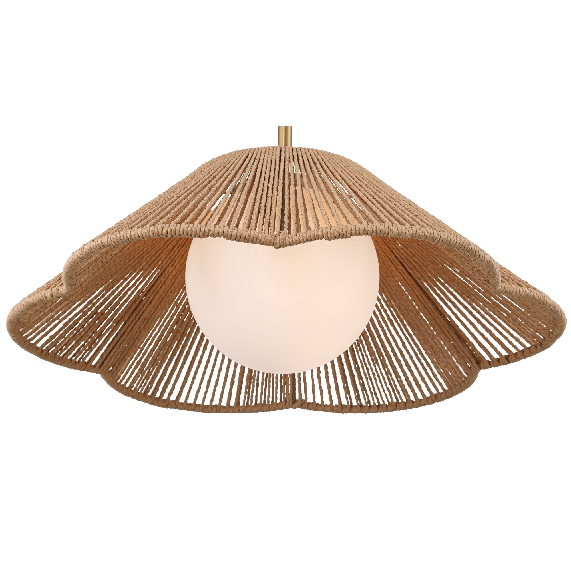 360 Lighting Mylinh 22 1/4" Modern Cottage Pendant Ceiling Light Fixture Dining Room Over Table Hanging Brass Finish Natural Rope