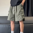 thumbnail image 3 of Men's 5" Running Shorts Quick Dry Athletic Workout Gym Shorts with Cargo Pockets Army Green, 3 of 4