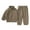 Brown, variant on Mercatoo Youth 2Pcs Brushed Fle𝐞ce Sweatsuit Hooded Pullover 𝐓racksuit Kids Boys Girls Sweatshirt Outfits Clothes Dresses 𝐁abies