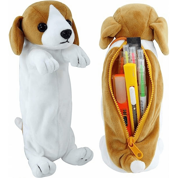 Pencil Case for Boys Dog Pencil Pouch Soft Animal Stationery Cartoon Storage Pen Bag Box for School Supplies Girl Students Q004 Walmart
