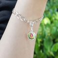 thumbnail image 3 of Classy Modern Day Hippie Flower Child Antiqued Bracelet Pendant Zipper Pull Charm with Lobster Clasp, 3 of 4