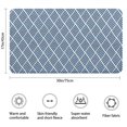 thumbnail image 3 of Blue Geometric Striped Pattern Bathroom Rugs Mat,Non Slip Microfiber Bathroom Rug,Rubber Backing,Soft Bathroom Mats for Bathroom Floor,Tub and Shower,17x30in(43x75cm), 3 of 4