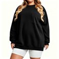 thumbnail image 5 of Frostluinai Womens Sweatshirts with Pocket Plus Size Crew Neck Lounge Sweat Shirts Long Sleeve Comfy Pullover Basic Solid Color Sweatshirts Gifts L-5XL, 5 of 10